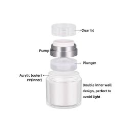 Custom-Blending Airless Jar (30mL | 1 oz) with 2 Labels